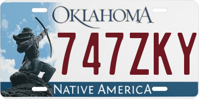 OK license plate 747ZKY