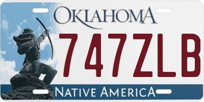 OK license plate 747ZLB