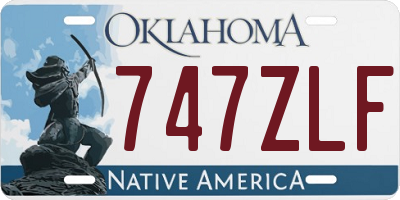 OK license plate 747ZLF