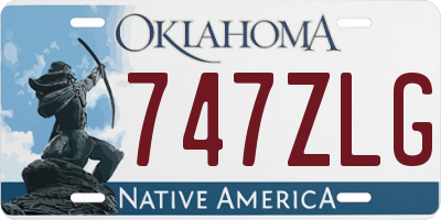 OK license plate 747ZLG