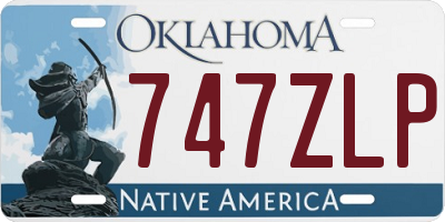 OK license plate 747ZLP