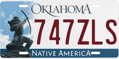 OK license plate 747ZLS