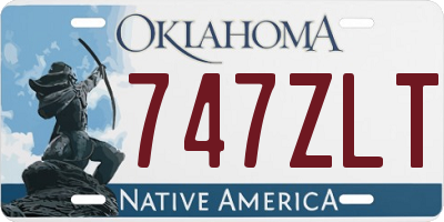 OK license plate 747ZLT