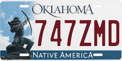 OK license plate 747ZMD
