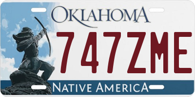 OK license plate 747ZME