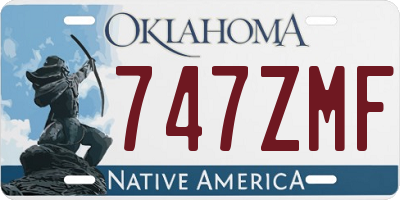 OK license plate 747ZMF