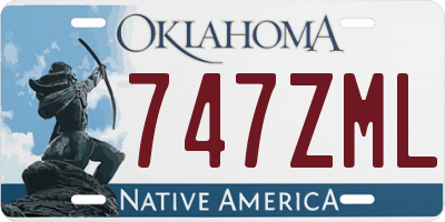 OK license plate 747ZML