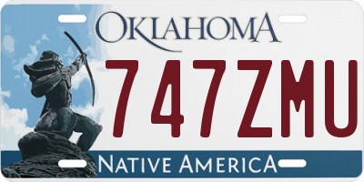 OK license plate 747ZMU