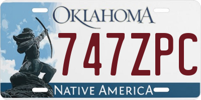 OK license plate 747ZPC