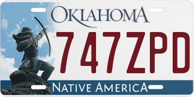 OK license plate 747ZPD