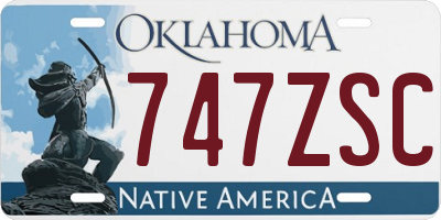 OK license plate 747ZSC