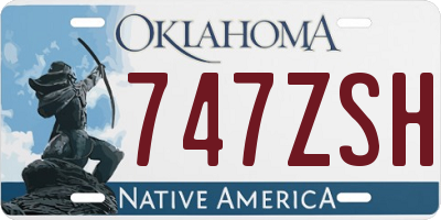 OK license plate 747ZSH