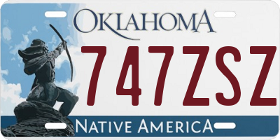 OK license plate 747ZSZ