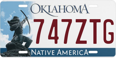 OK license plate 747ZTG