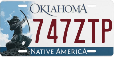 OK license plate 747ZTP