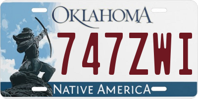 OK license plate 747ZWI