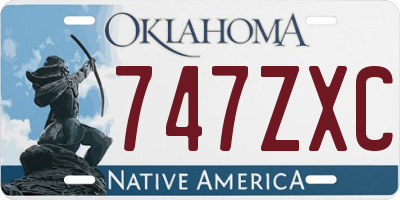 OK license plate 747ZXC