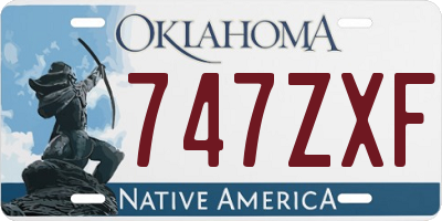 OK license plate 747ZXF