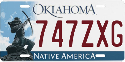 OK license plate 747ZXG