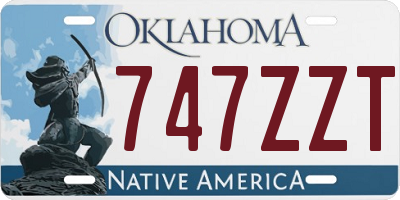 OK license plate 747ZZT