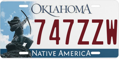 OK license plate 747ZZW