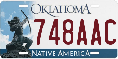 OK license plate 748AAC