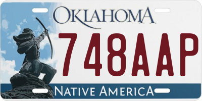 OK license plate 748AAP