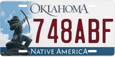 OK license plate 748ABF