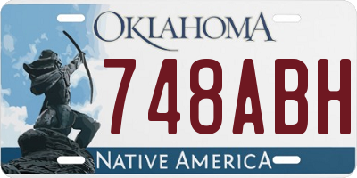 OK license plate 748ABH