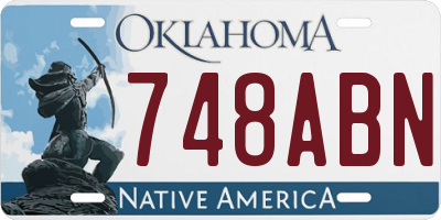 OK license plate 748ABN