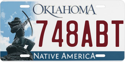 OK license plate 748ABT