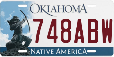 OK license plate 748ABW