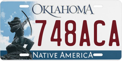 OK license plate 748ACA
