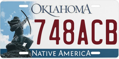 OK license plate 748ACB