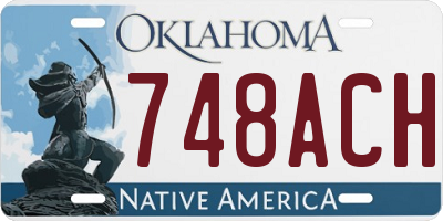 OK license plate 748ACH