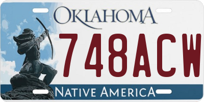 OK license plate 748ACW