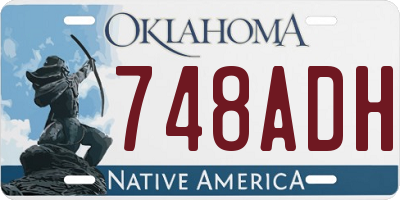 OK license plate 748ADH