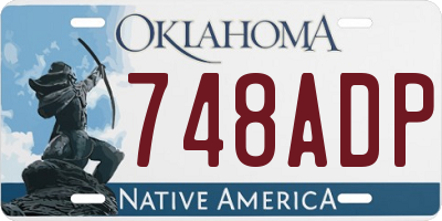 OK license plate 748ADP