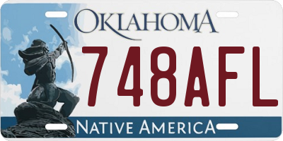 OK license plate 748AFL