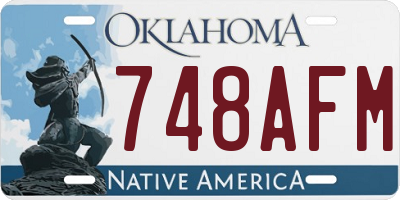 OK license plate 748AFM