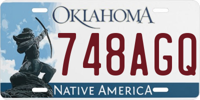 OK license plate 748AGQ