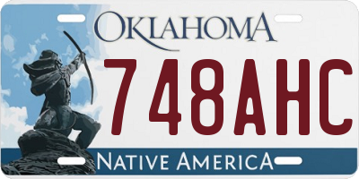 OK license plate 748AHC