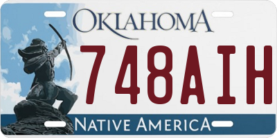 OK license plate 748AIH