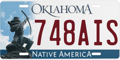OK license plate 748AIS