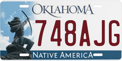 OK license plate 748AJG