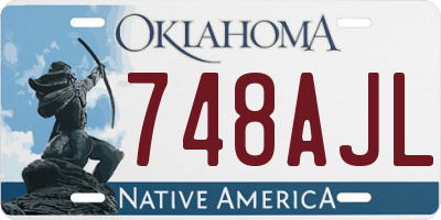 OK license plate 748AJL