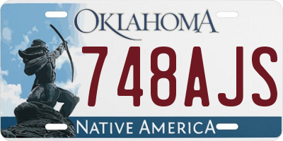 OK license plate 748AJS
