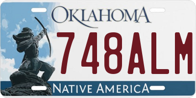 OK license plate 748ALM