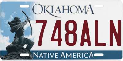 OK license plate 748ALN