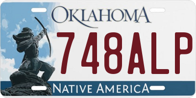 OK license plate 748ALP